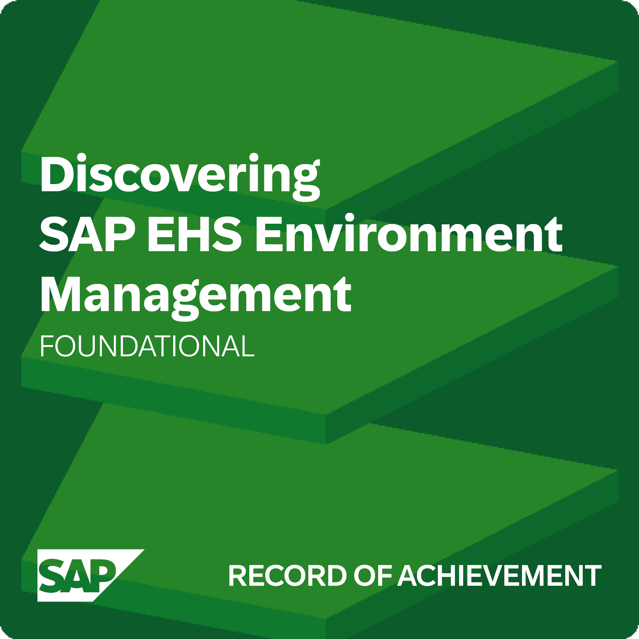 Discovering SAP EHS Environment Management - Record of Achievement