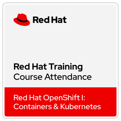 Red Hat OpenShift I Containers & (DO180) Ver. 4.5 Credly