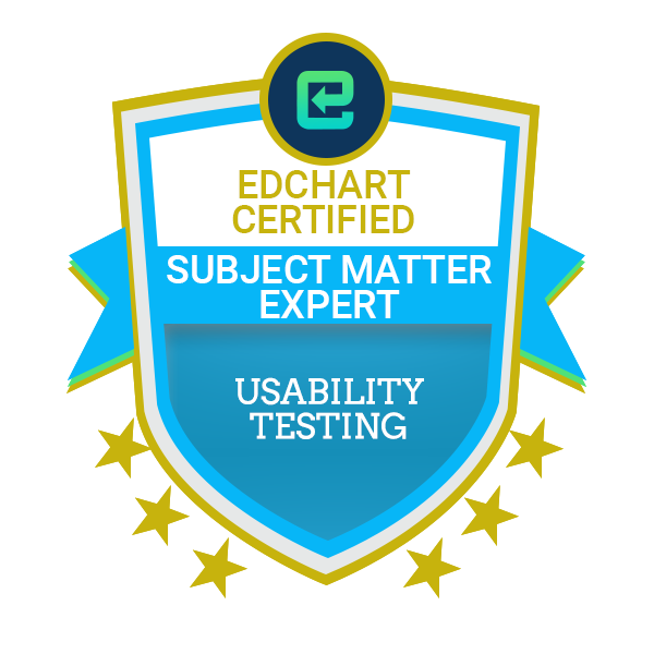Edchart Certified Usability Testing Subject Matter Expert