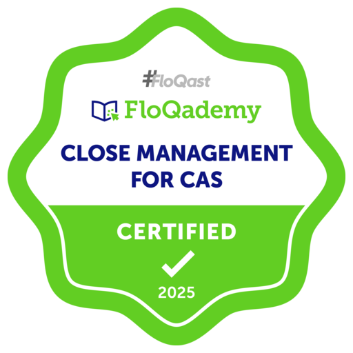 2025 FloQast Close Management Certification for CAS - Credly