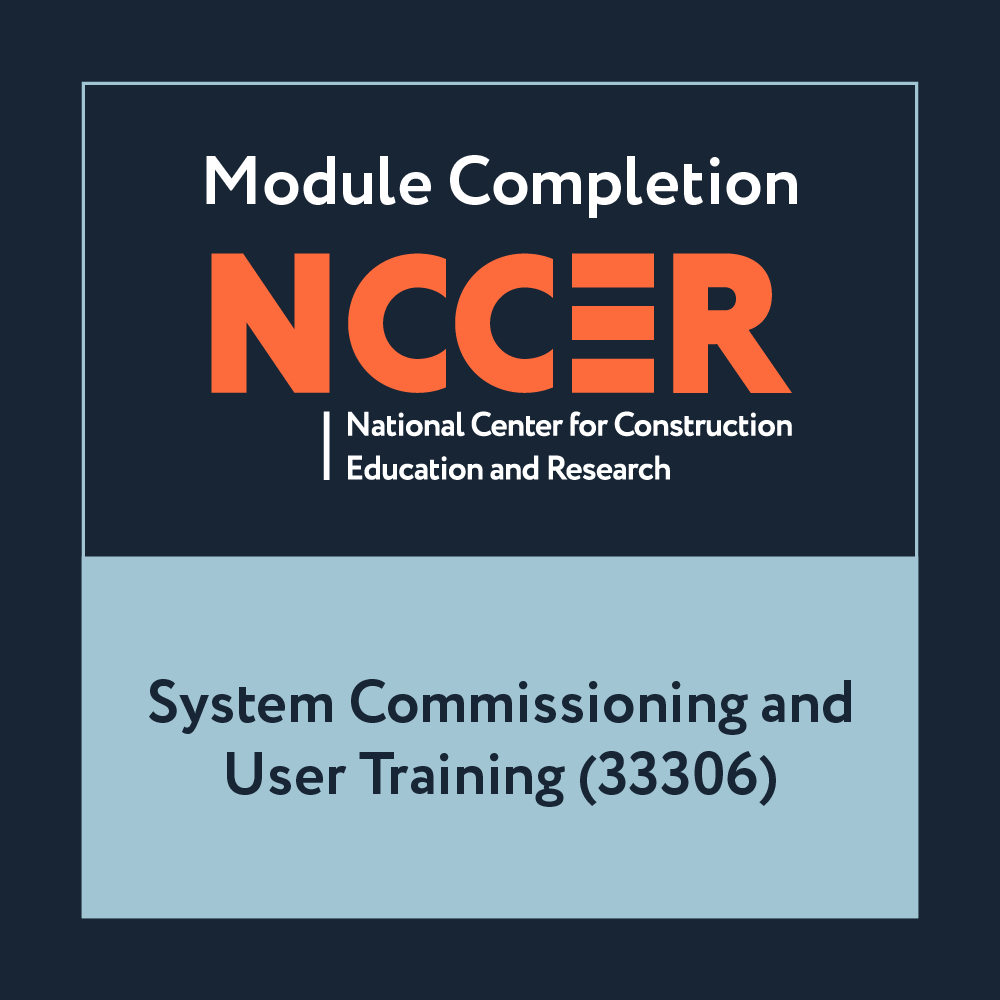 NCCER System Commissioning and User Training (33306)