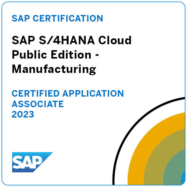 SAP Certified Application Associate Manufacturing 2023