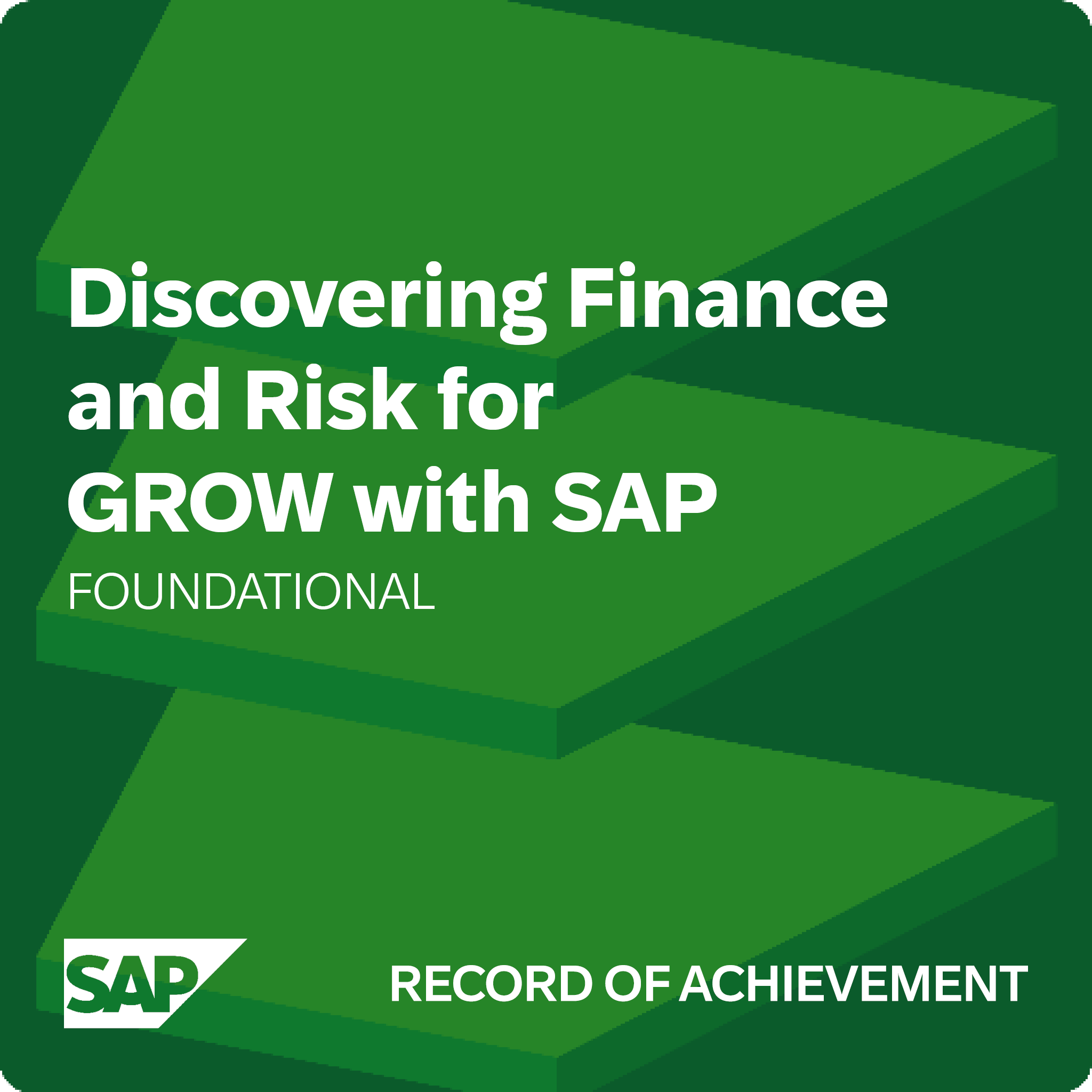 Discovering Finance and Risk for GROW with SAP - Record of Achievement