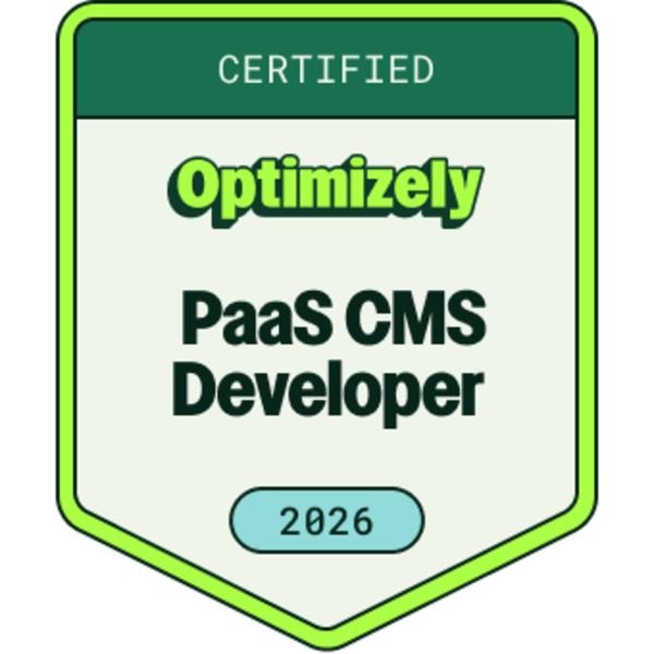 Optimizely PaaS CMS Certified Developer - Core Competency 2025