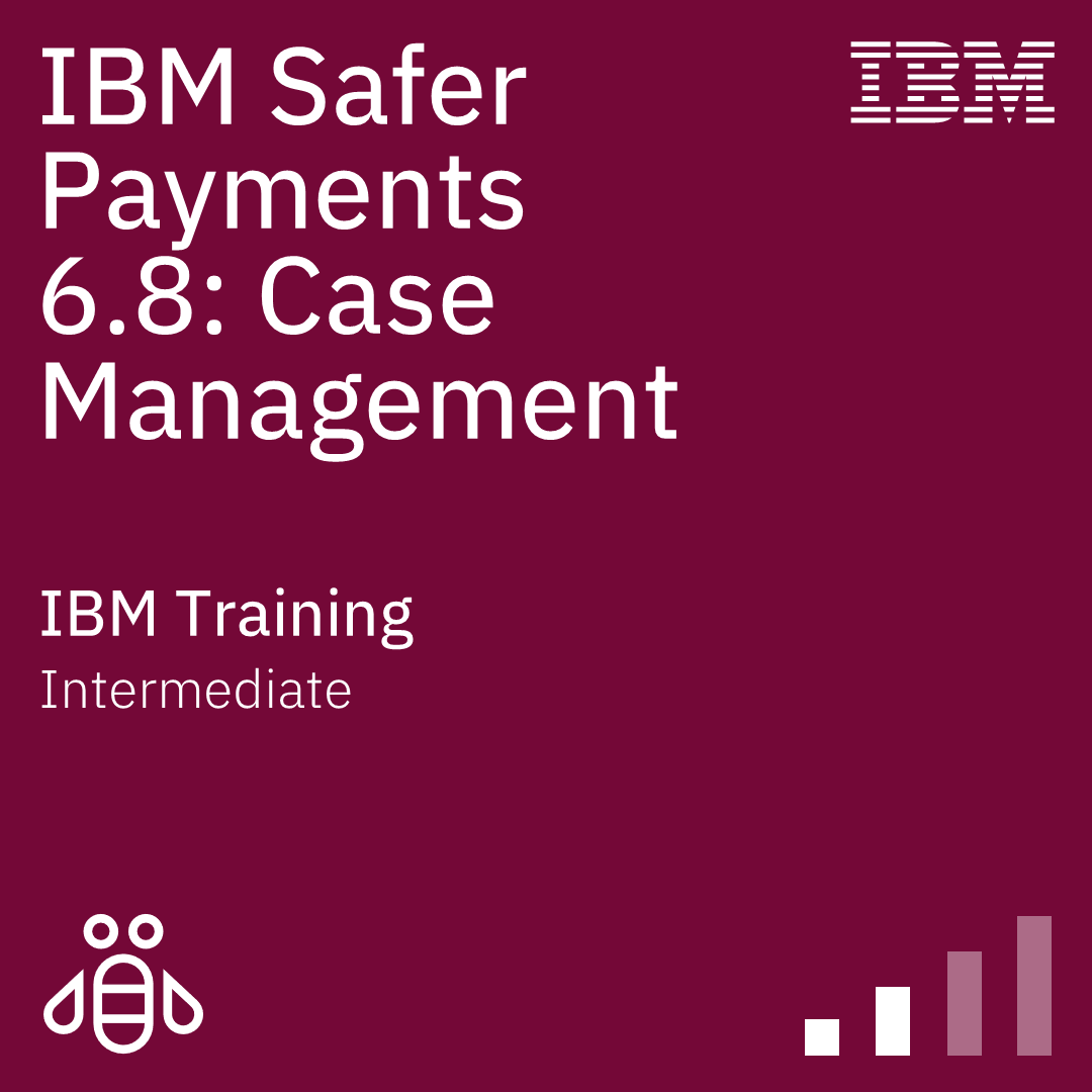 IBM Safer Payments 6.8: Case Management - Code: 6A842G