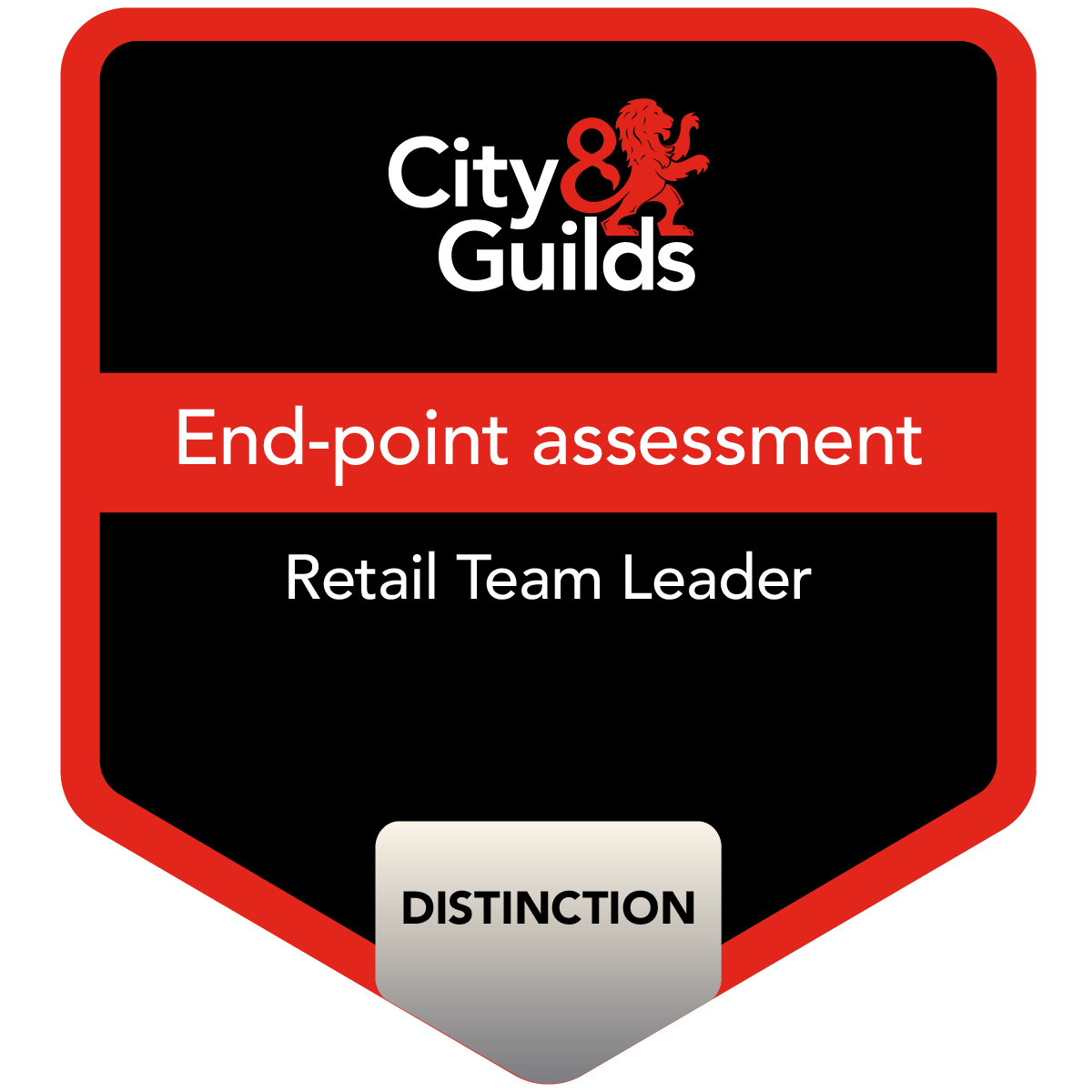 Endpoint assessment Retail Team Leader Distinction Credly