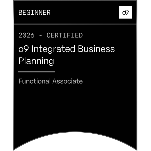 o9 Integrated Business Planning - Functional Associate