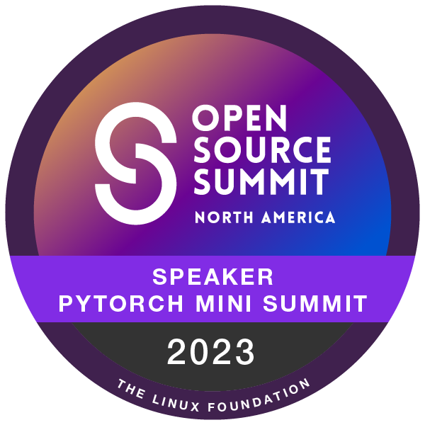 OSS-NA PyTorch Mini Summit Speaker Badge 2023