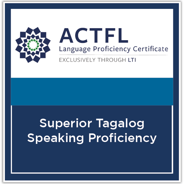Tagalog Speaking Proficiency - Superior