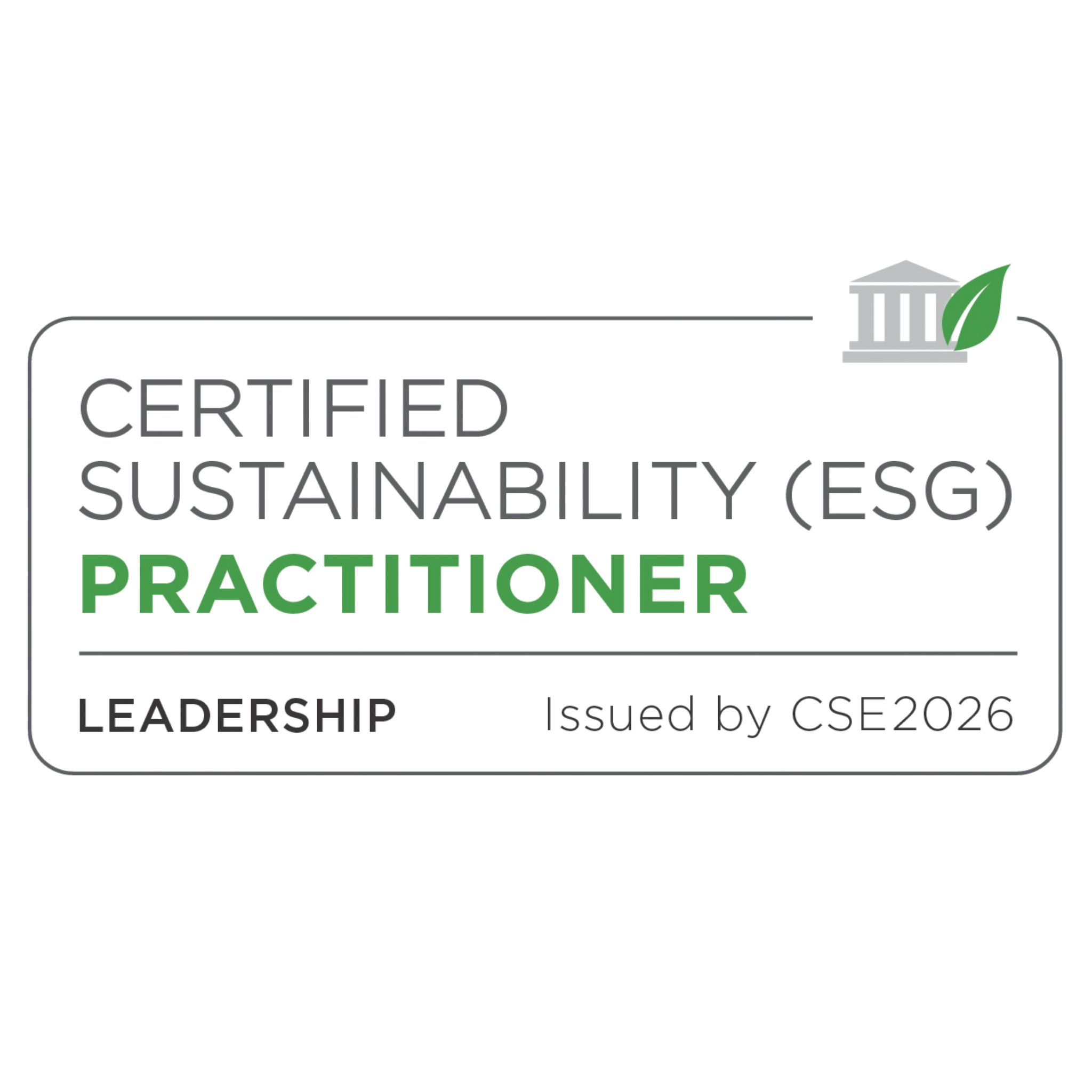 Certified Sustainability Practitioner Leadership Edition