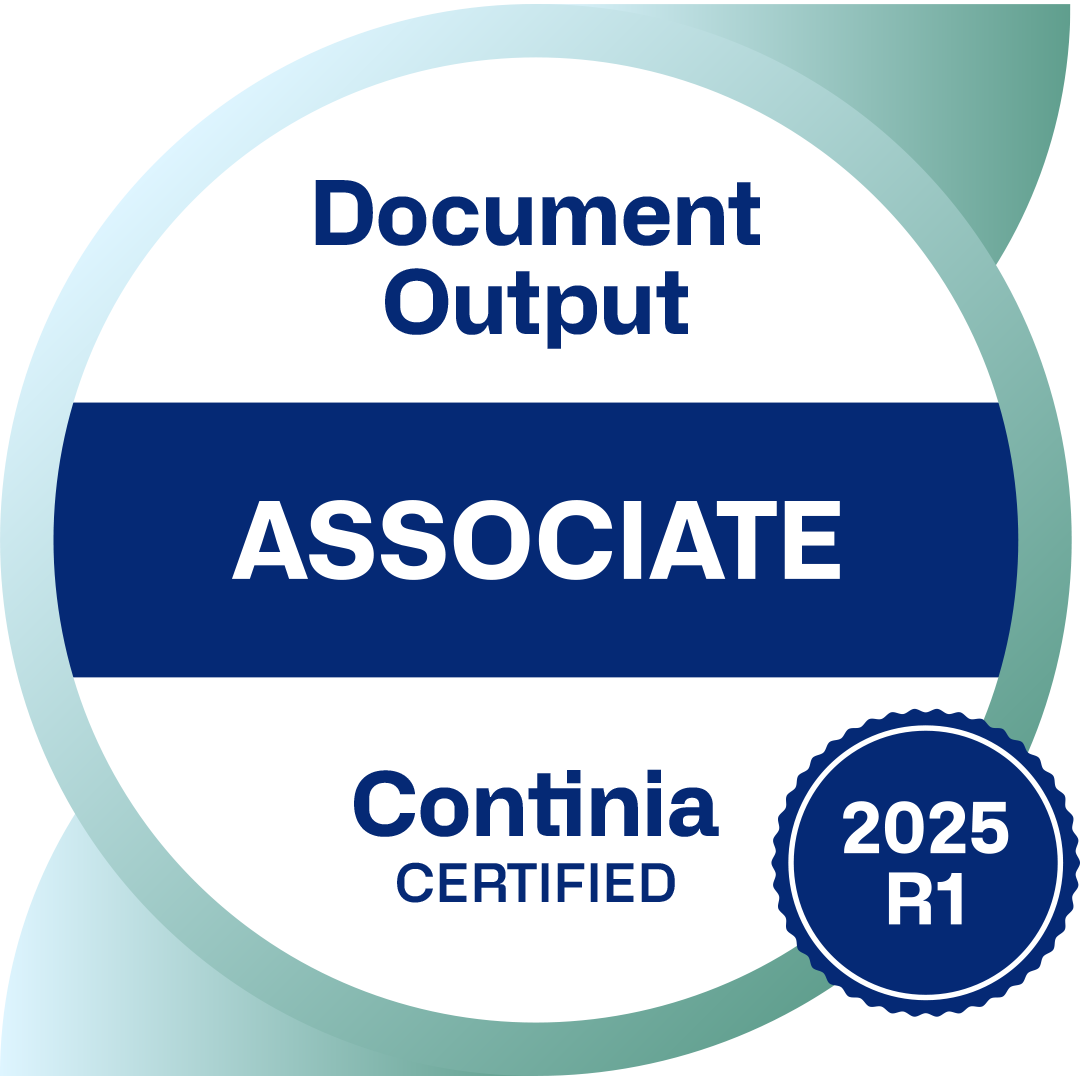 Continia Document Output Associate 2025 R1