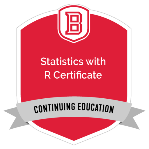 Statistics with R Certificate - Credly