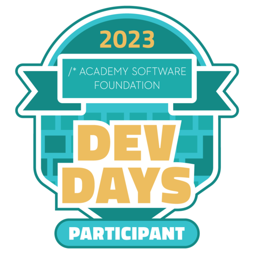 Academy Software Foundation Dev Days 2023 Participant - Credly