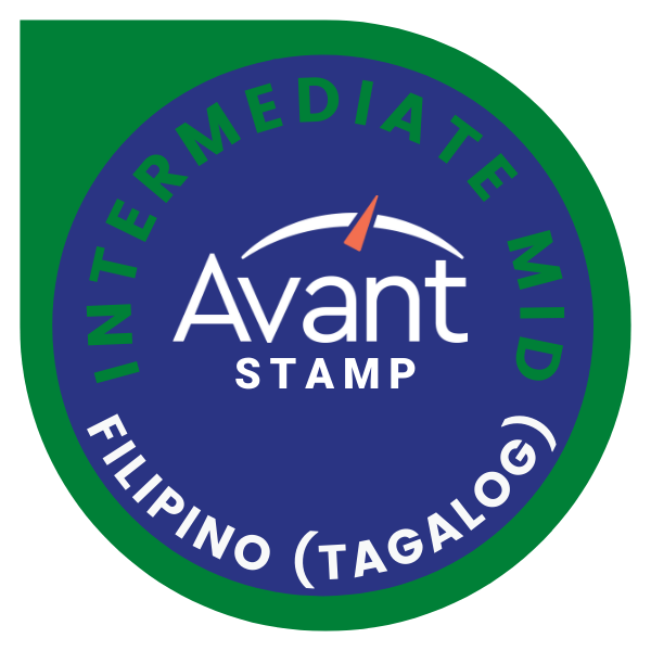Avant Filipino (Tagalog) Proficiency Test in Speaking and Writing: Intermediate/Mid(v.1)