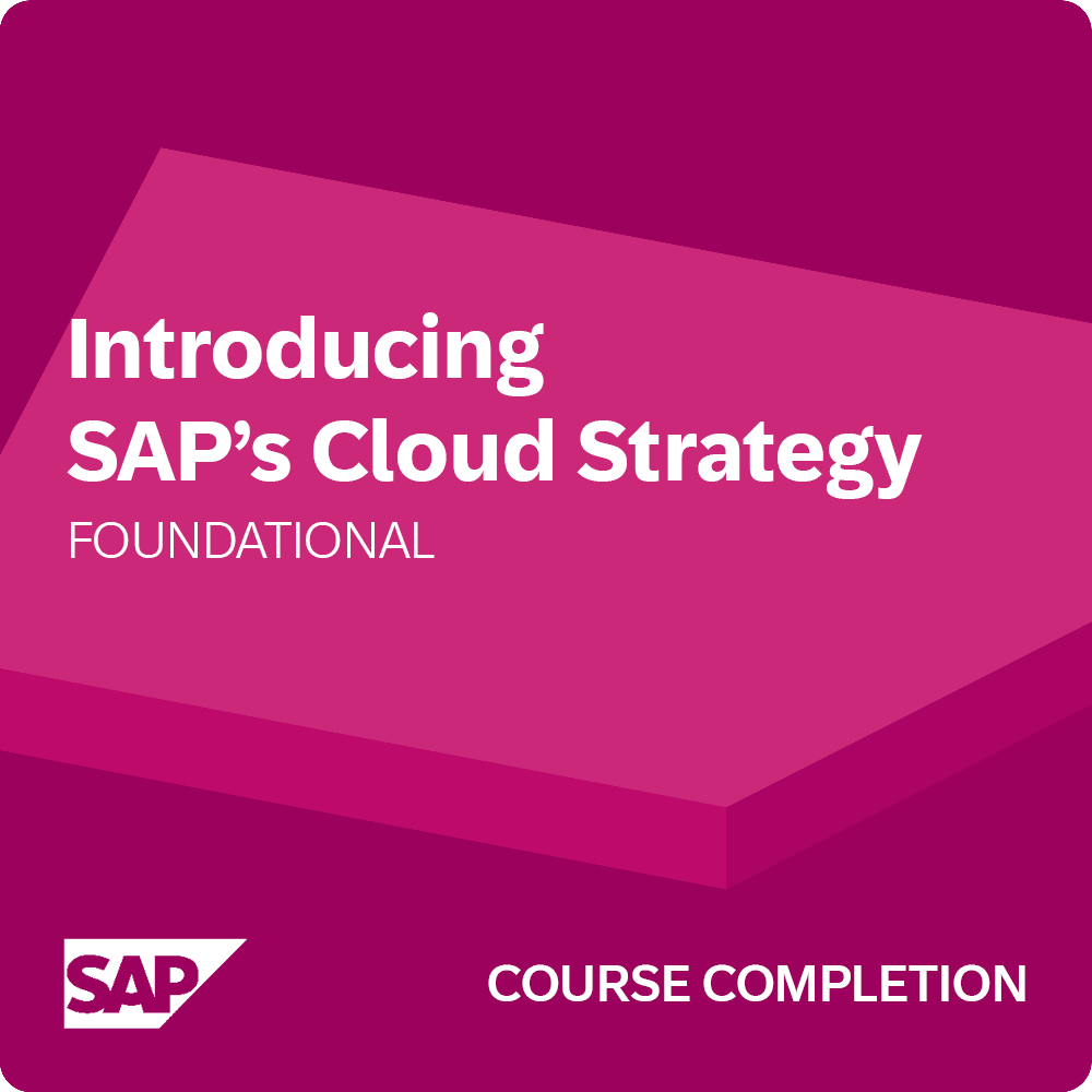 Introducing SAP’s Cloud Strategy - Record of Achievement