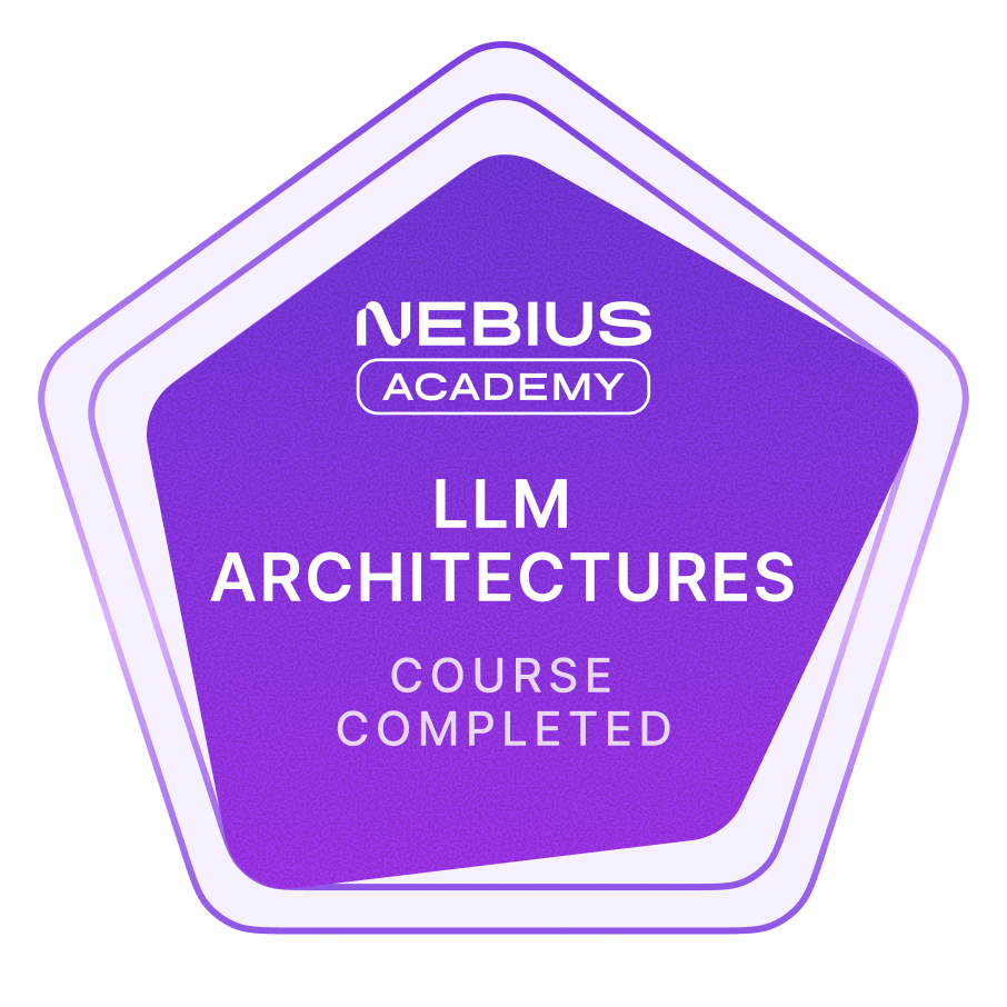 LLM Architectures – Course Completed Badge