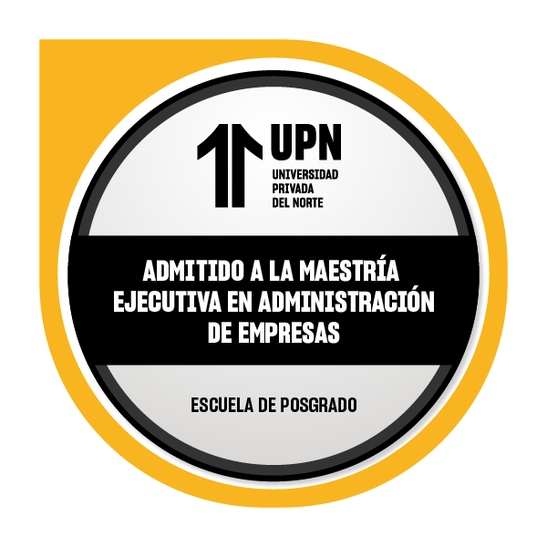 Admitido a la Maestría Ejecutiva en Administración de Empresas