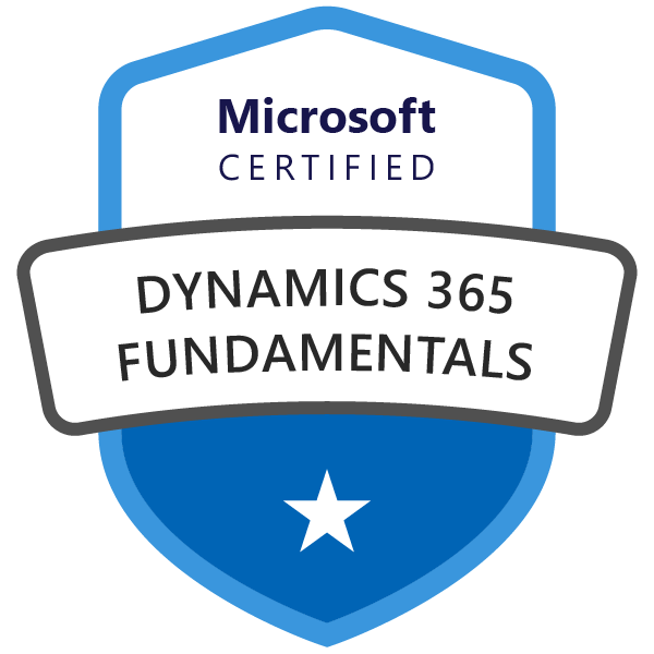 Microsoft Certified: Dynamics 365 Fundamentals