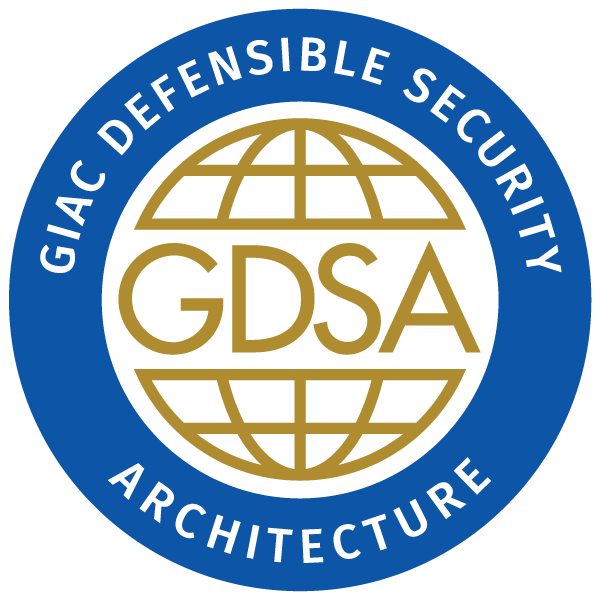 GIAC Defensible Security Architecture (GDSA) badge