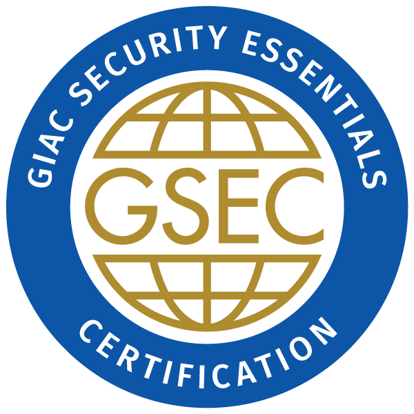 GIAC Security Essentials (GSEC) badge