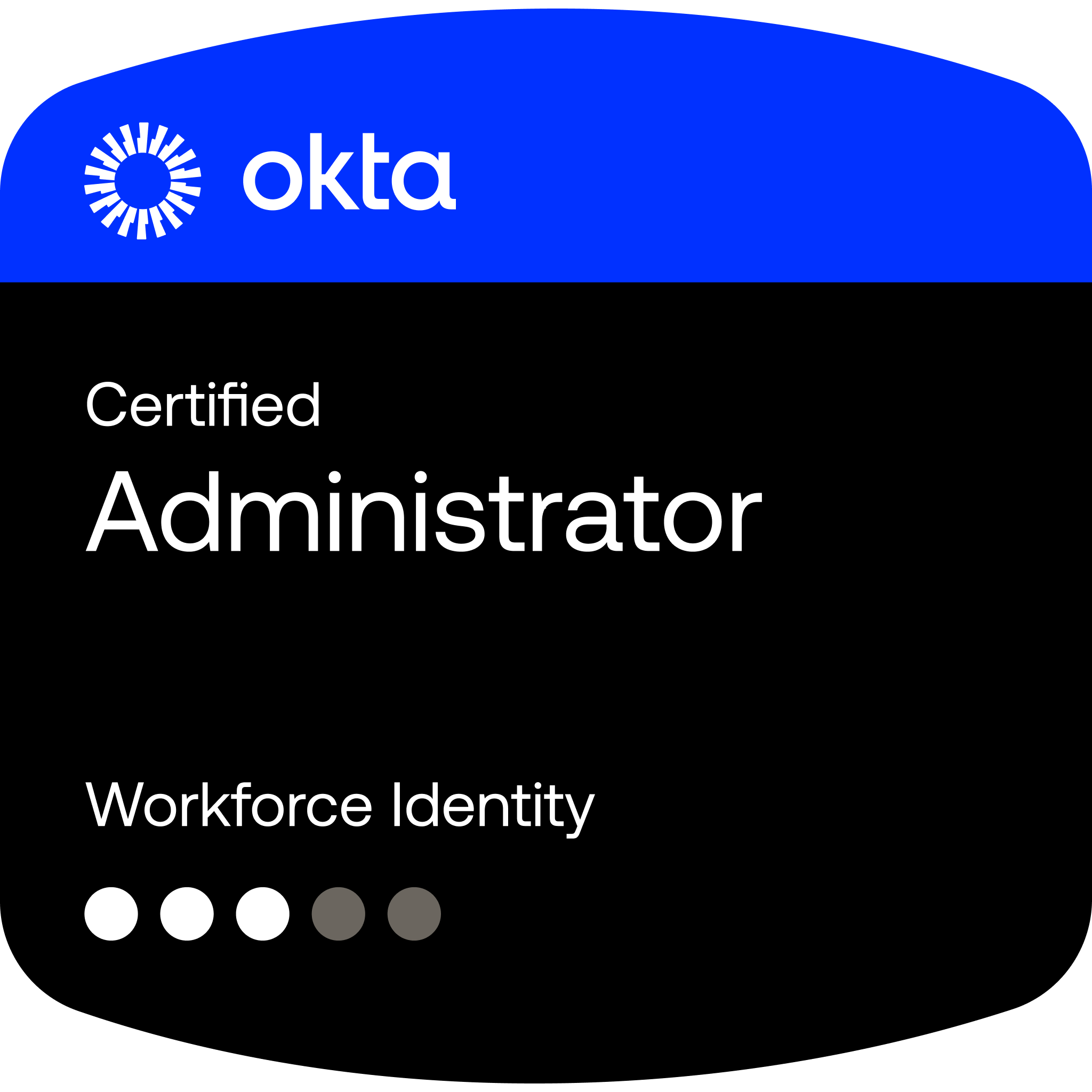 Okta Certified Administrator badge