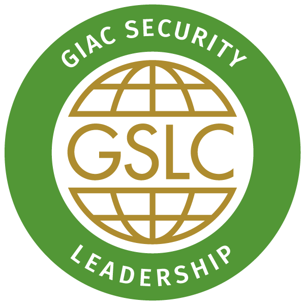GIAC Security Leadership (GSLC) badge