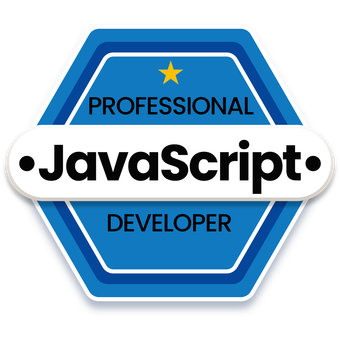 JavaScript Professional Developer certification badge issued by COITB