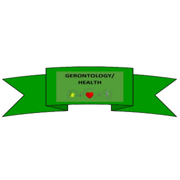 Gerontology/Health badge image. Learning. Foundational level. Issued by LA Community College District