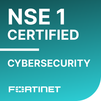 Selo Fortinet Cybersecurity and Cloud Fundamentals 1.0