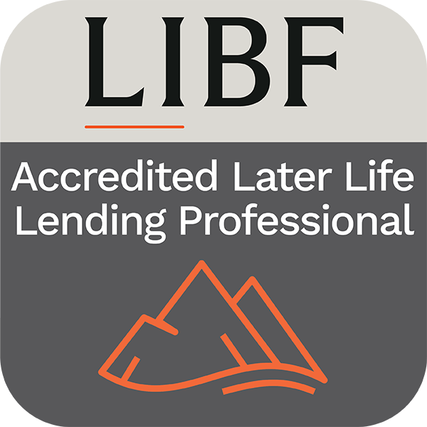 Accredited Later Life Lending badge image. Issued by The London Institute of Banking & Finance