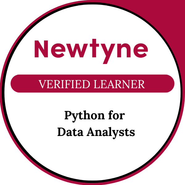 Python for Data Analysts - Credly