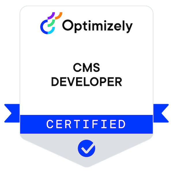 Optimizely Certified CMS Developer