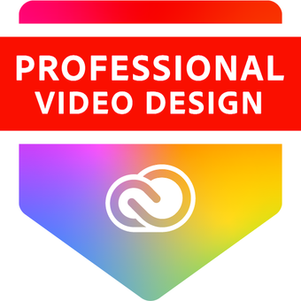 Adobe Certified Professional in Video Design badge
