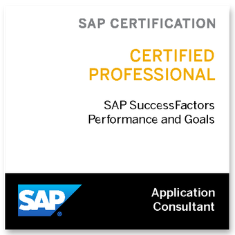 SAP Certified Professional Application Consultant for SAP SuccessFactors Performance and Goals badge image. Certification. Issued by SAP