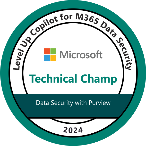 Copilot for Microsoft 365 Security Champion - FY24 Participant badge