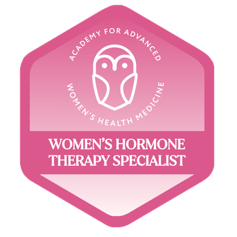 Women&rsquo;s Hormone Therapy Specialist badge from the Heather Hirsch Academy