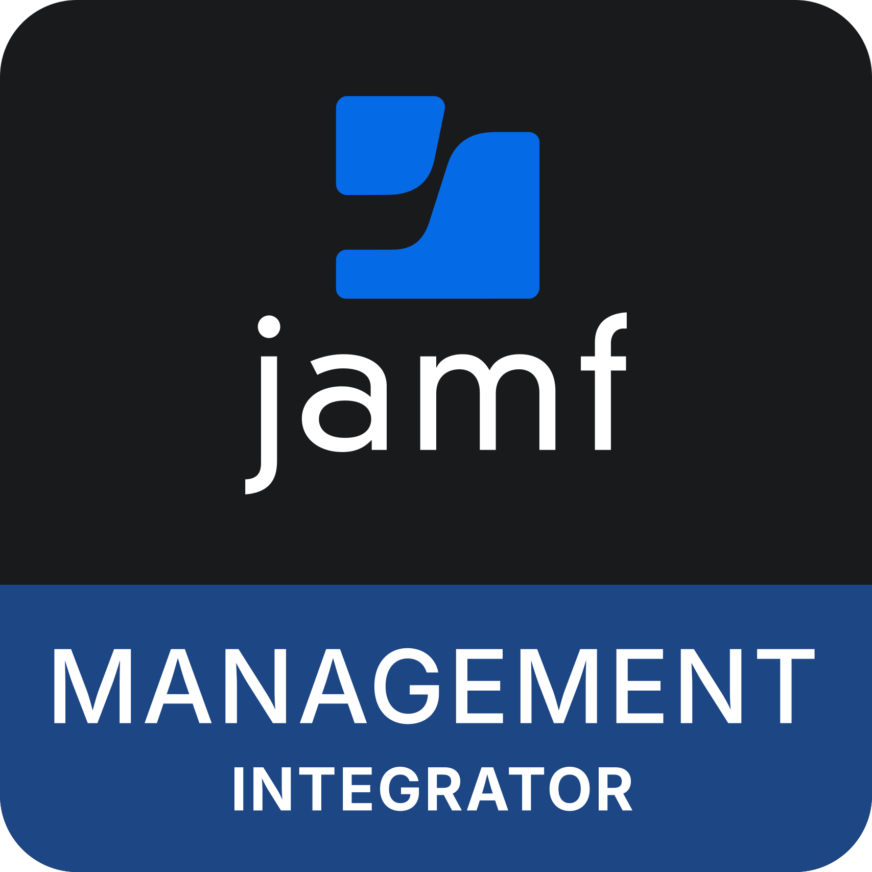Jamf 顧問與安全 Management Integrator 認證徽章