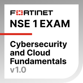 Selo Fortinet NSE 1 Certified in Cybersecurity