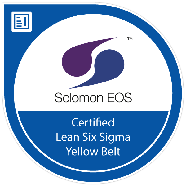 Lean Six Sigma Yellow Belt Certification Credly
