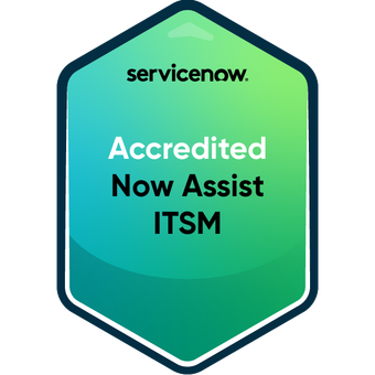 ServiceNow Generative AI and Now Assist Specialist badge
