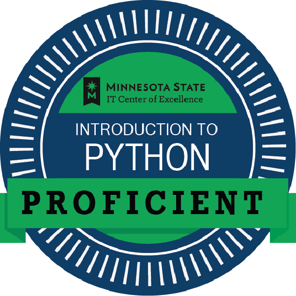 Introduction to Python Badges & Certificate - Credly