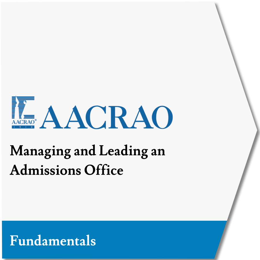 Managing and Leading an Admissions Office Credly