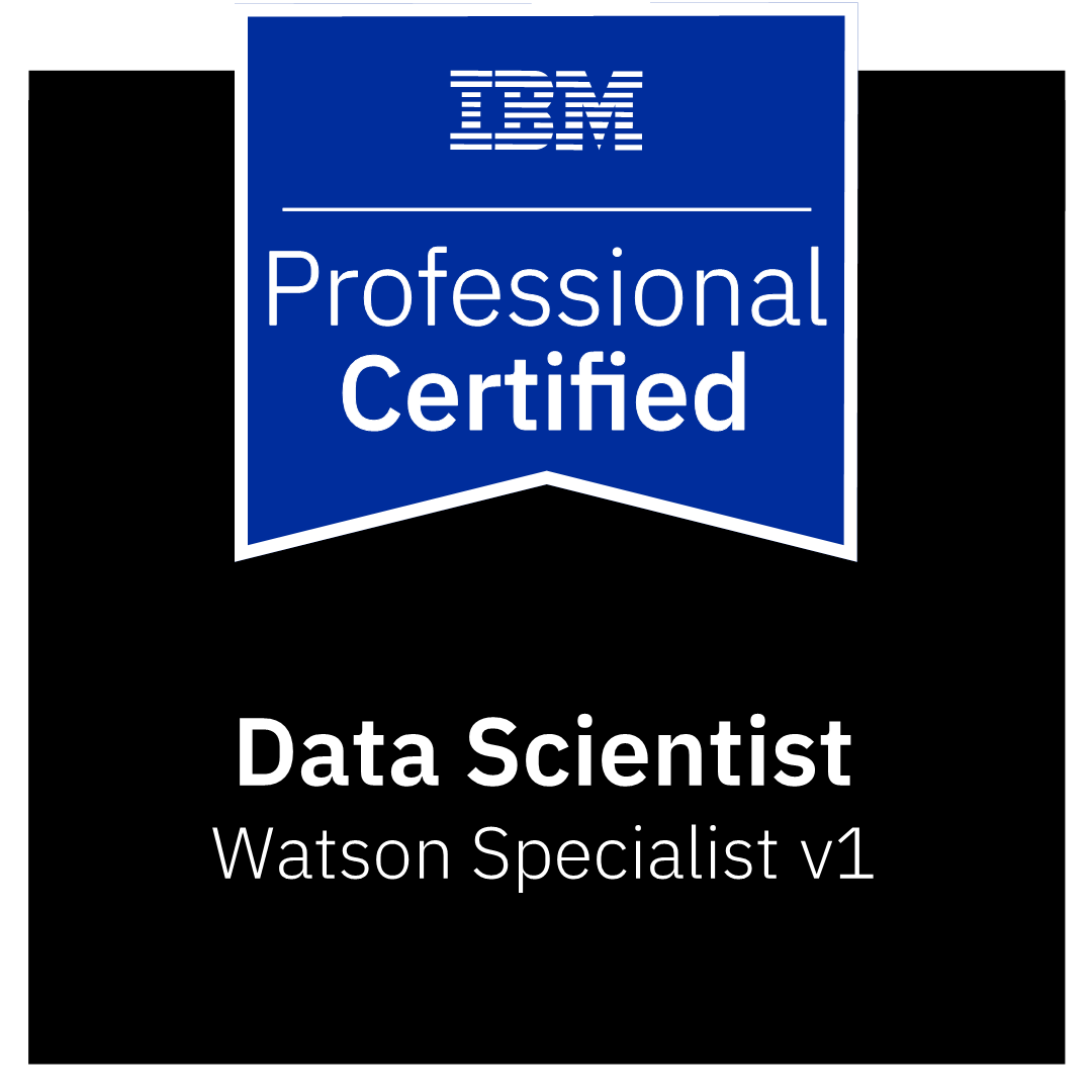 IBM Certified Data Scientist - Watson Specialist v1 - Credly