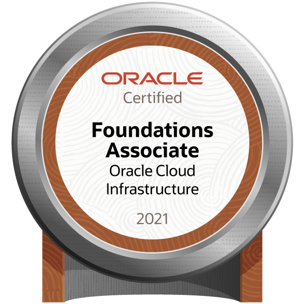 Oracle Cloud Infrastructure 2025 Certified Foundations Associate badge