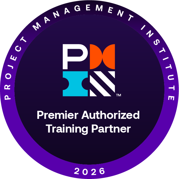 Authorized Training Partner - Premier badge image. Issued by Project Management Institute