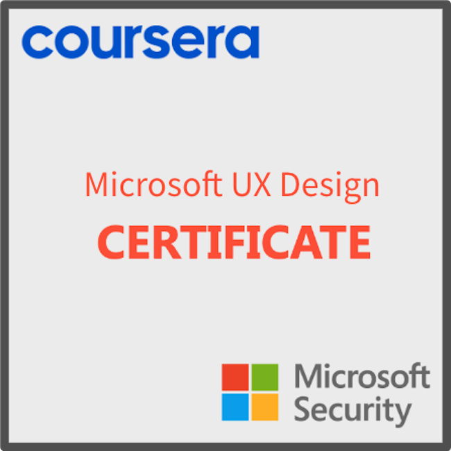 Microsoft UX Design Professional Certificate