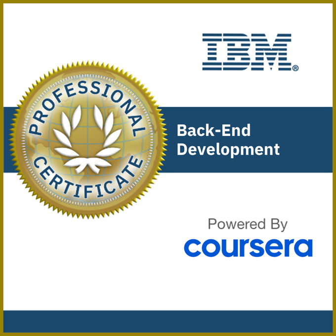 IBM Back-End Development Professional Certificate