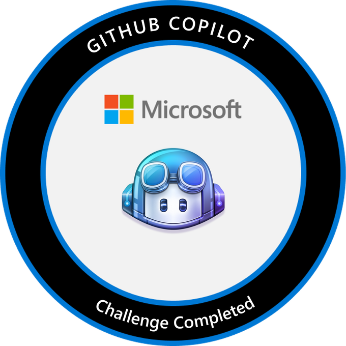 Badges Credly GitHub Copilot Challenge