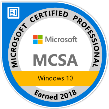 MCSA Windows 10