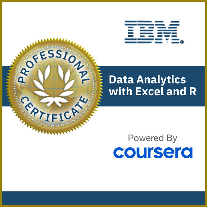 IBM Data Analytics with Excel and R Professional Certificate